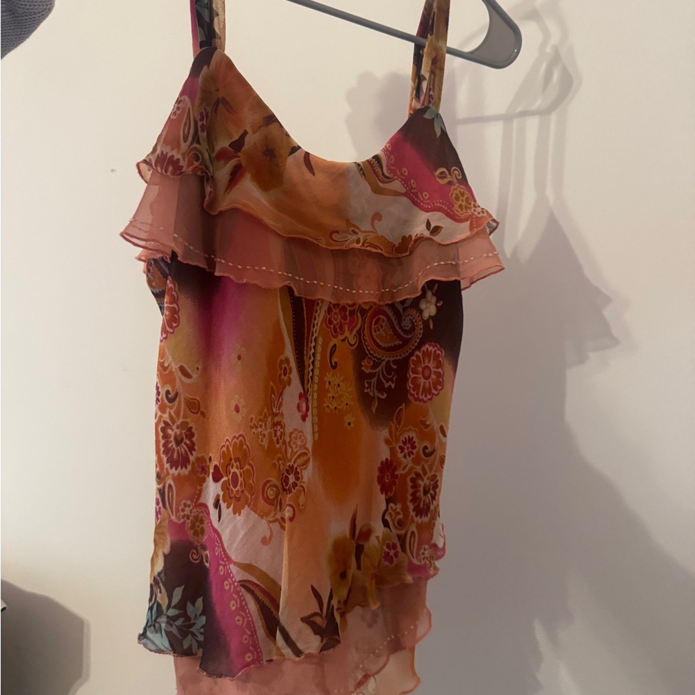 Vintage Ruffle Camisole Top